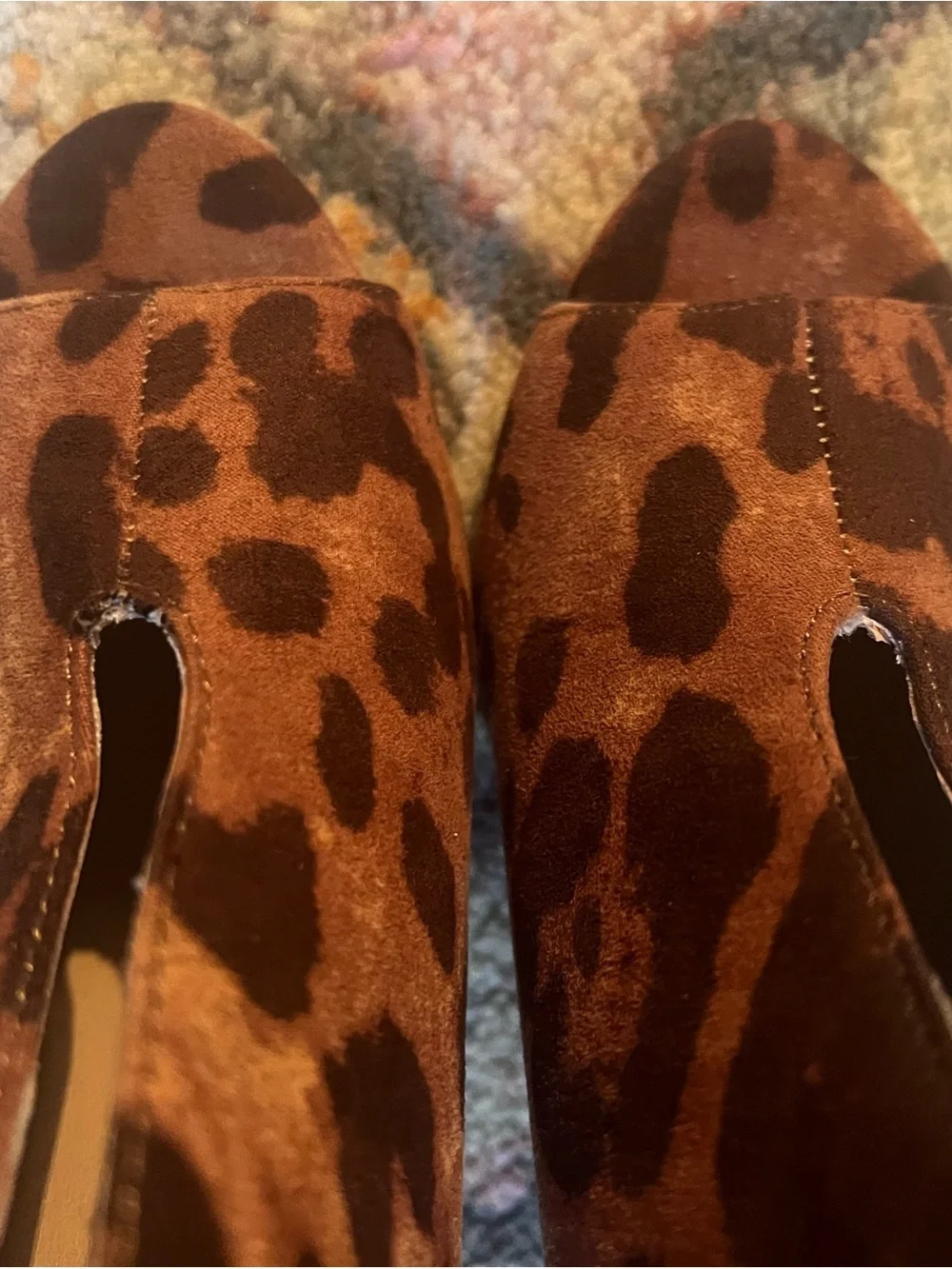 Ziti Soho Leopard Peep Tor Bootie Size 7